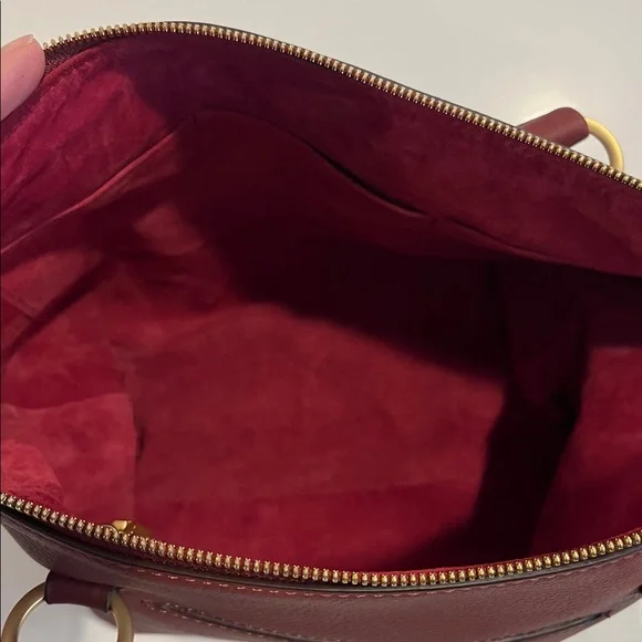 New HAMMITT Daniel Medium Pomodoro Leather Gold Studded SatchelBag MISSING STRAP - Picture 10 of 16